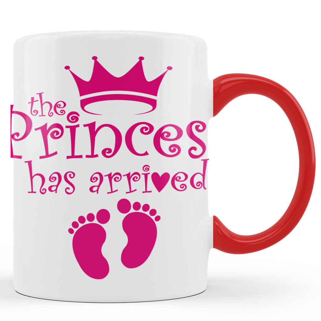 Printed Ceramic Coffee Mug | For Loved Ones | Baby Shower Gifts | The Princess has arrived | 325 Ml. 